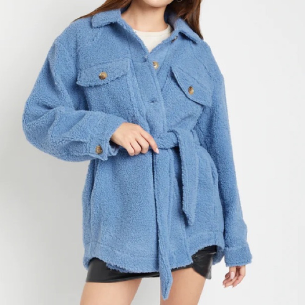 NWT En Saison Elia Teddy Shacket Medium